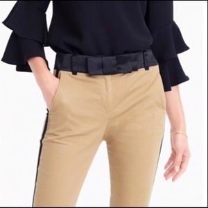 NWOT J.Crew Cameron Bow Chino Tuxedo Pants